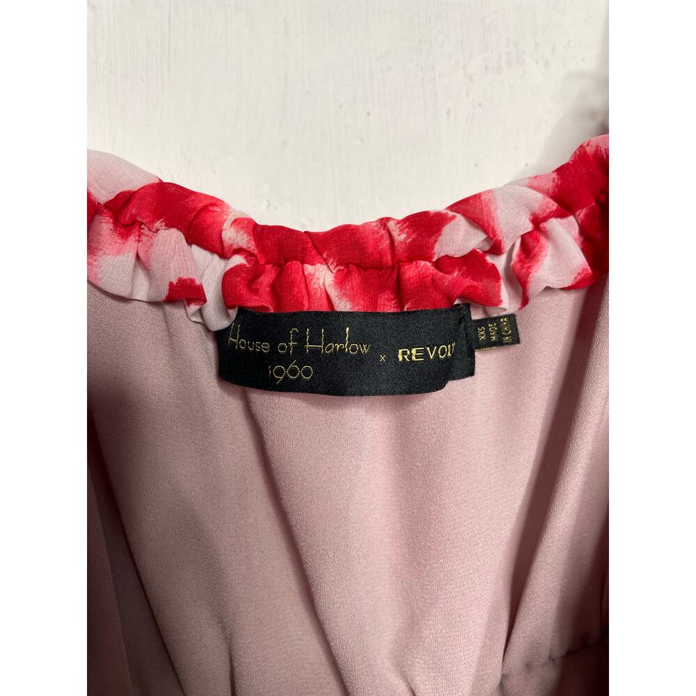 House of Harlow 1960 X Revolve Davi Midi Dress Red Floral Size XXS - Picture 4 of 8